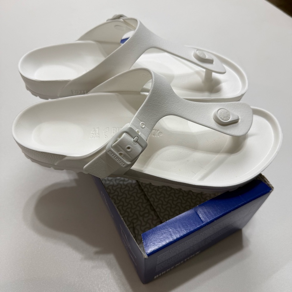 Birkenstock Gizeh EVA White Sandals Womens Size 41 (10) - Picture 4 of 9